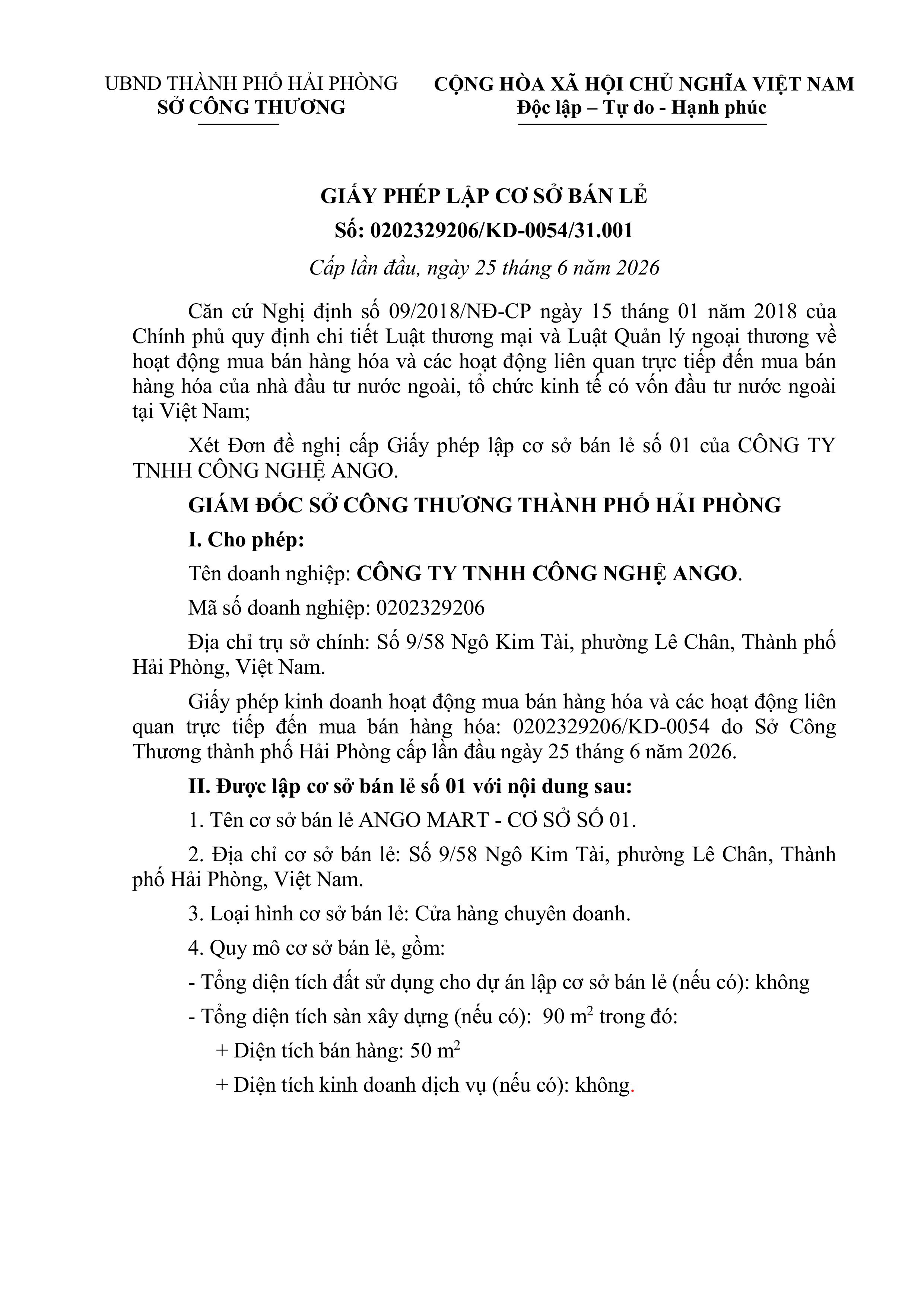 Hồ sơ xin giấy phép bán lẻ tại Hải Phòng
